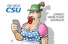 Cartoon: Die neue CSU (small) by Harm Bengen tagged neue,csu,jünger,weiblicher,digitaler,moderner,parteitag,bayern,dirndl,handy,schnuller,harm,bengen,cartoon,karikatur