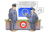 Cartoon: Europäische Schutzzölle (small) by Harm Bengen tagged europäische,schutzzölle,zoll,grenze,eu,zollbeamter,stahlimporte,protektionistisch,protektionismus,abschottung,harm,bengen,cartoon,karikatur