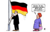 Cartoon: Fahne (small) by Harm Bengen tagged fahne,flagge,schwarz,rot,gold,gelb,mast,fahnenmast,hissen,wahl,wahlergebnis,bundestagswahl