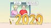 Cartoon: Feinstaub 2020 (small) by Harm Bengen tagged neujahr,silvester,feuerwerk,luftverschmutzung,klima,feinstaub,schnee,fenster,harm,bengen,cartoon,karikatur