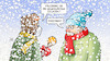 Cartoon: Frostriert (small) by Harm Bengen tagged frustriert,frustration,frostriert,corona,interview,winter,schnee,kalt,harm,bengen,cartoon,karikatur