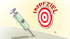 Cartoon: Impfziel verfehlt (small) by Harm Bengen tagged impfziel,verfehlt,corona,impfung,zielscheibe,harm,bengen,cartoon,karikatur