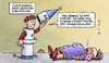 Cartoon: Islamisierungsangst (small) by Harm Bengen tagged islamisierungsangst islam angst minarett schweiz volksbefragung bosbach cdu halloween schwäbische hausfrau