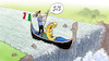 Cartoon: Italien-Gondel 2018 (small) by Harm Bengen tagged italien,gondel,2018,regierungsbildung,lega,movimento,cinque,stelle,eurokrise,wasserfall,angst,harm,bengen,cartoon,karikatur