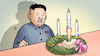 Cartoon: Kims Adventskranz (small) by Harm Bengen tagged kims,jong,un,adventskranz,raketentests,weihnachten,harm,bengen,cartoon,karikatur