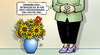 Cartoon: Kretschmann fuer Merkel (small) by Harm Bengen tagged sonnenblumen,merkel,kanzlerkandidatur,kanzlerin,kretschmann,gruene,harm,bengen,cartoon,karikatur