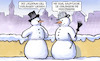 Cartoon: Lockdown und Frost (small) by Harm Bengen tagged lockdown,verlängerung,frostperiode,corona,schneemann,harm,bengen,cartoon,karikatur