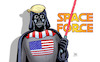 Cartoon: Space Force (small) by Harm Bengen tagged space,force,starwars,trump,darth,vader,krieg,weltraum,weltall,harm,bengen,cartoon,karikatur