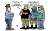 Cartoon: Trumpigans (small) by Harm Bengen tagged hooligans,nazis,rechts,polizei,trumpigans,em,europameisterschaft,fussball,patriotismus,nationalismus,harm,bengen,cartoon,karikatur