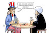 Cartoon: USA-Iran-Atompoker (small) by Harm Bengen tagged usa,iran,atompoker,uncle,sam,rohani,pokerrunden,atomdeal,harm,bengen,cartoon,karikatur