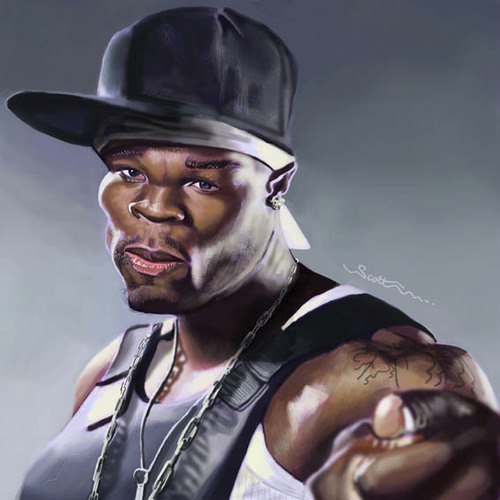 Cartoon: 50 Cent (medium) by jonesmac2006 tagged 50,cent,caricature,cartoon