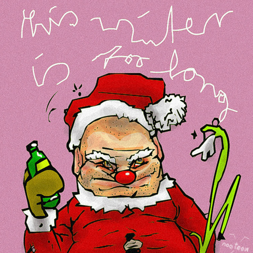 Cartoon: 2 looong (medium) by nootoon tagged winter,xmas,nootoon,illustration,ilmenau