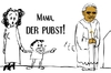 Cartoon: mama! der pubst ! (small) by nootoon tagged pabst,pubst,pope,nootoon