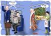 Cartoon: City - Country (small) by Dadaphil tagged city,country,butcher,tram,dreams