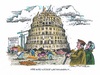 Cartoon: Renten-Babel (small) by mandzel tagged rente,renteneintrittsalter,rentenniveau,rentenreform,altersarmut,bevölkerungsentwicklung,nahles,rentenbeiträge