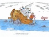 Cartoon: Wie es jetzt wohl weitergeht ? (small) by mandzel tagged merkel,union,schiffbruch,asylpolitik,cdu,csu,wahlen,bayern