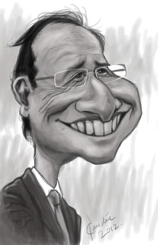 Cartoon: Francois Hollande (medium) by StudioCandia tagged caricature