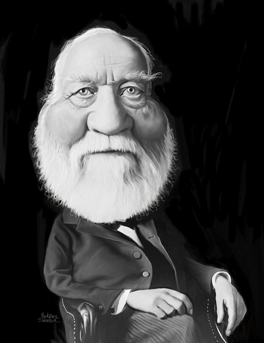 Cartoon: Andrew Carnegie (medium) by rocksaw tagged carnegie,andrew