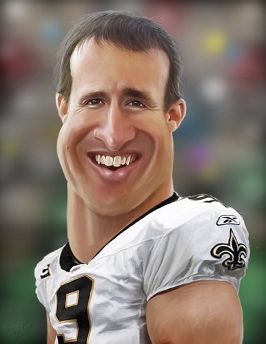 Cartoon: Drew Brees (medium) by rocksaw tagged brees,drew,of,