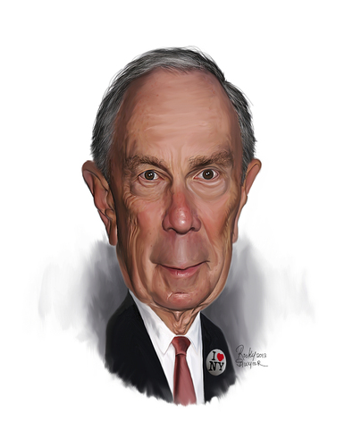 Cartoon: Michael Bloomberg (medium) by rocksaw tagged caricature,michael,bloomberg
