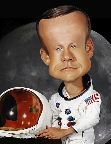 Cartoon: Neil Armstrong (medium) by rocksaw tagged neil,armstrong