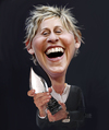 Cartoon: Ellen DeGeneres (small) by rocksaw tagged caricature,study,ellen,degeneres