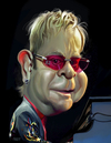 Cartoon: Elton John (small) by rocksaw tagged elton,john,caricature,study