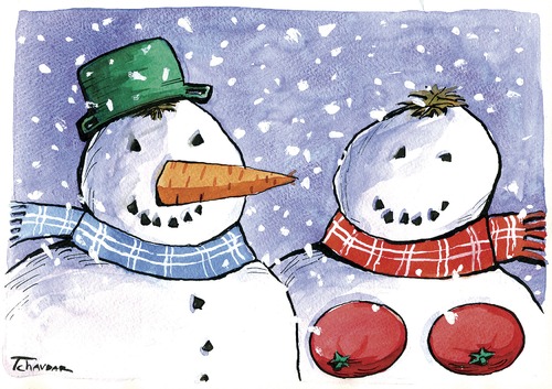 Cartoon Snowman Images. Cartoon: snowman familly