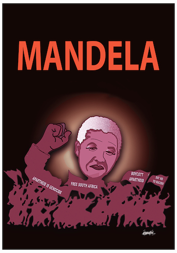 Cartoon: NELSON MANDELA (medium) by ismail dogan tagged mandela