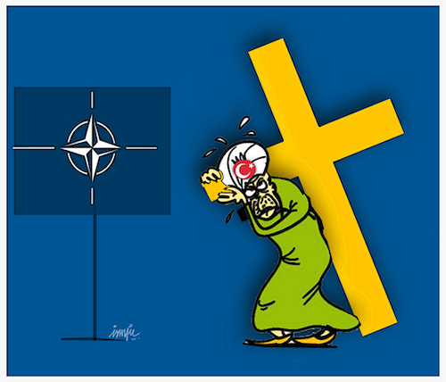 Cartoon: Türkiye approved Sweden (medium) by ismail dogan tagged sweden