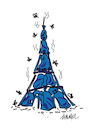 Cartoon: Garbage tower (small) by ismail dogan tagged eiffel,tower