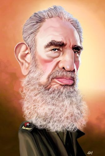 Cartoon: fidel castro (medium) by Halil I YILDIRIM tagged fidel,castro,cuba