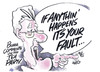 Cartoon: pointing finger (small) by barbeefish tagged clinton