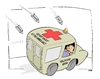 Cartoon: DO NOT SHOOT AT THE AMBULANCE (small) by uber tagged obama health care reform usa