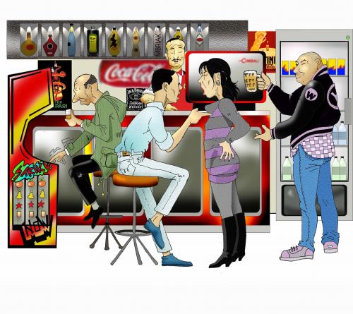 Cartoon: bar (medium) by felpa56 tagged cartoon