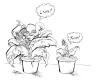 Cartoon: Loser! Freak! (small) by ian david marsden tagged muscles,steroids,plants,size,matters,big,tall,