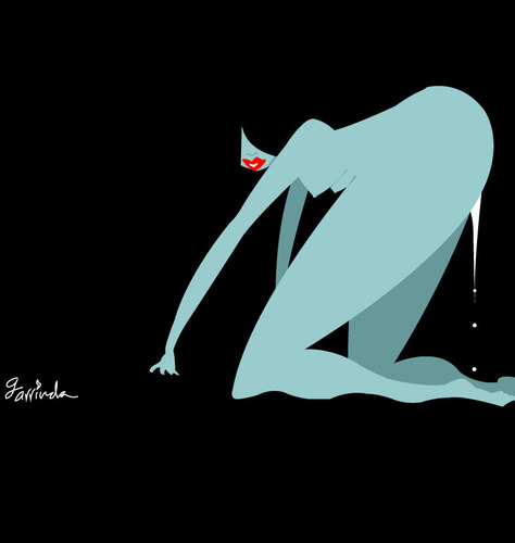 Cartoon: Blue moon. (medium) by Garrincha tagged 