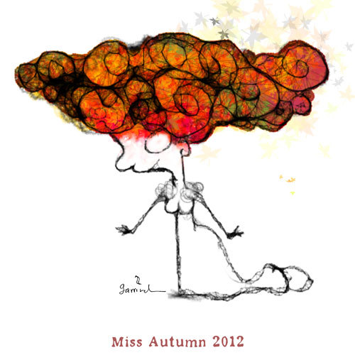 Cartoon: Miss Autumn (medium) by Garrincha tagged ilos
