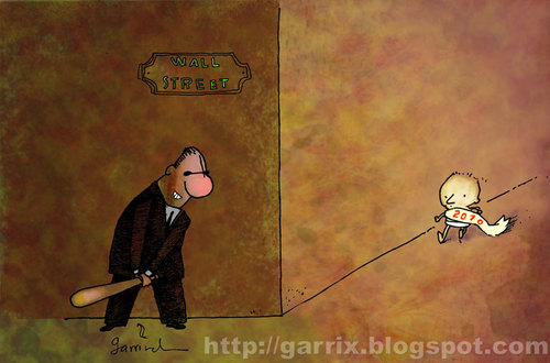 Cartoon: ooops (medium) by Garrincha tagged new,year,wall,street,crisis