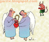 Cartoon: Good and evil (small) by Garrincha tagged gag cartoon