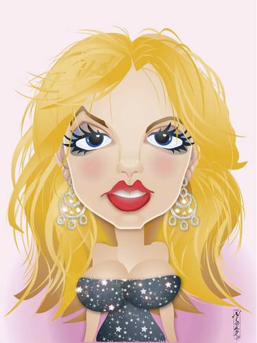 Cartoon Britney Spears medium by buzz tagged britney