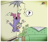 Cartoon: housewife bungee jumping (small) by saadet demir yalcin tagged sdy syalcin saadet turkey cartoon humor