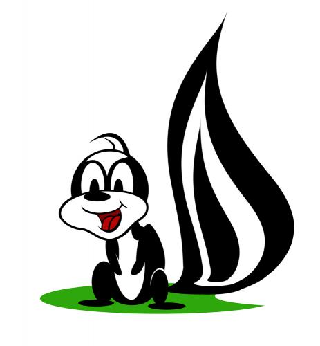 Cartoon: skunk (medium) by geomateo tagged cartoon,illustration,mammals,animal,wild,funny