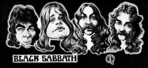 Cartoon: Black Sabbath (medium) by Grosu tagged rock,sabbath,black