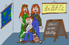 Cartoon: mein Erster Schultag (small) by Wolfgang tagged schule einschulung tüte schultüte blumenkinder alternative