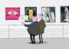 Cartoon: Portraitersatz (small) by sobecartoons tagged merkel,galerie,der,kanzler,markenzeichen,ende,amtszeit,aus,reihe,tanzen,selbstdarstellung