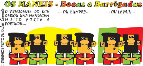 Cartoon: OS MANEIS (medium) by jose sarmento tagged os,maneis