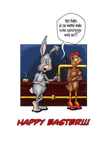 Happy Easter Funny Cartoon