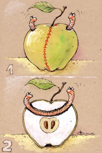 Cartoon Pictures Of Apples. Cartoon: apple (medium) by