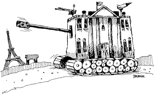 Cartoon: American Diplomacy (medium) by dbaldinger tagged military,war,diplomacy,force,power